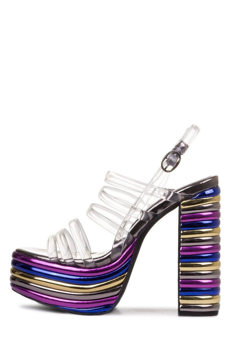 Jeffrey Campbell Abba-2 Women's Platform Sandals Multicolor | XTFEKCP-80