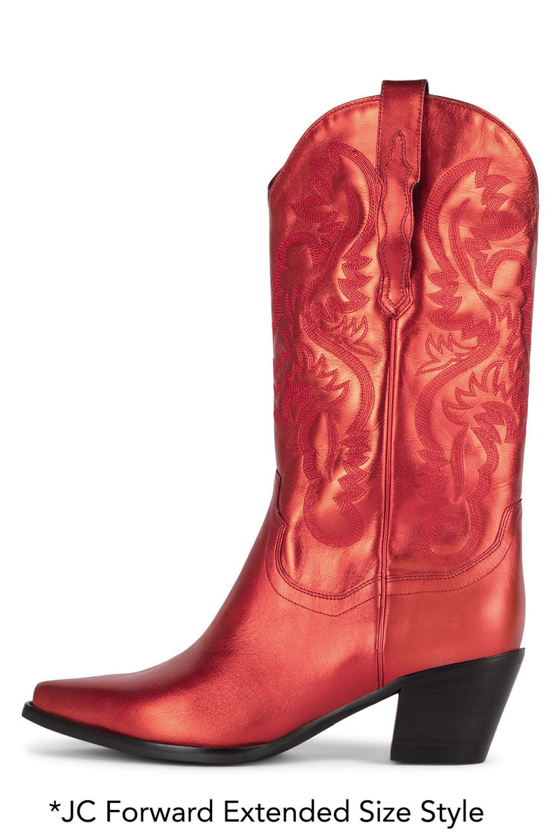 Jeffrey Campbell Amarillo Women's Western Boots Red | LUIRWGP-38