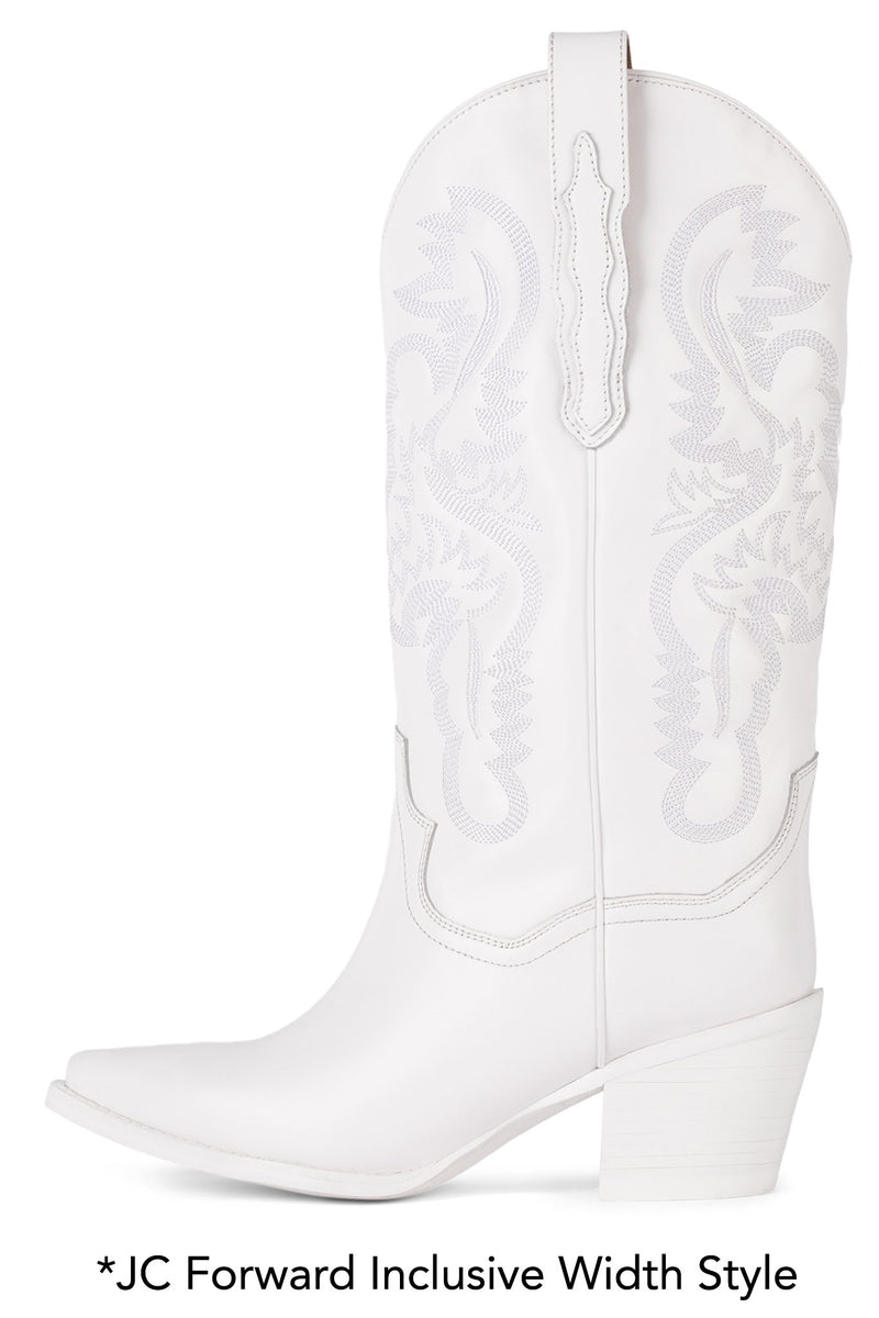 Jeffrey Campbell Amity Women's Western Boots White | LXJMGKA-91