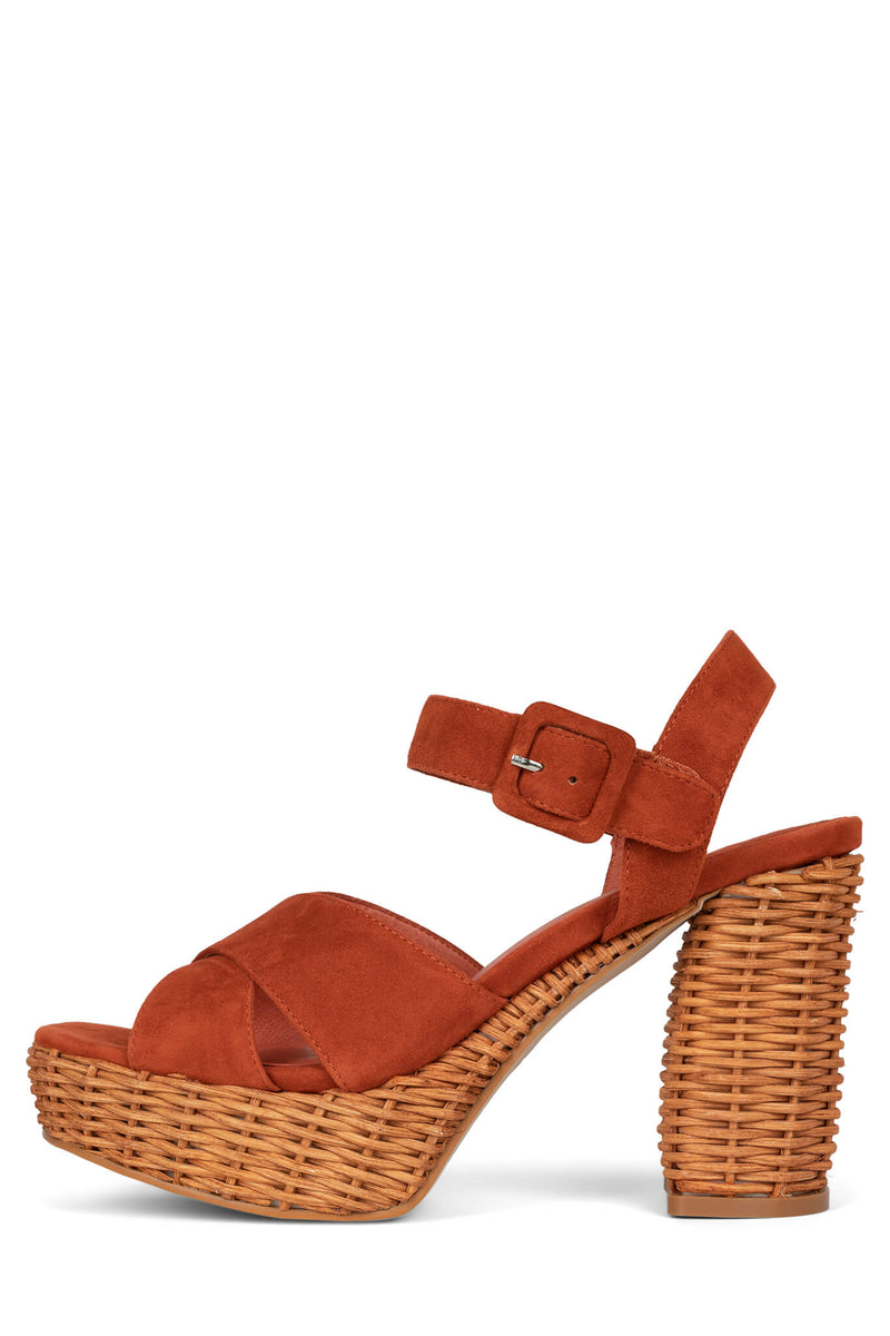 Jeffrey Campbell Amma-2w Women's Platform Sandals Orange | BNQJOUC-34