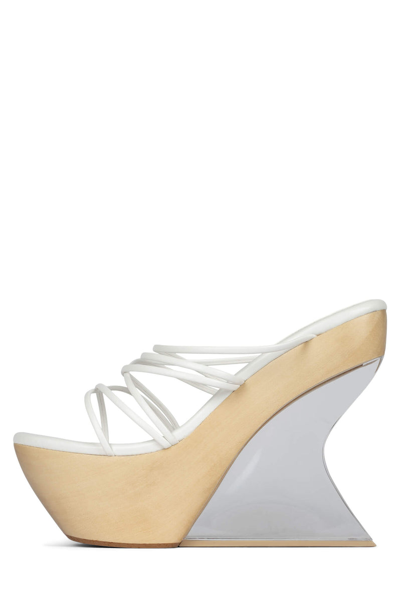 Jeffrey Campbell Android Women's Platform Sandals White | PODTNCE-19