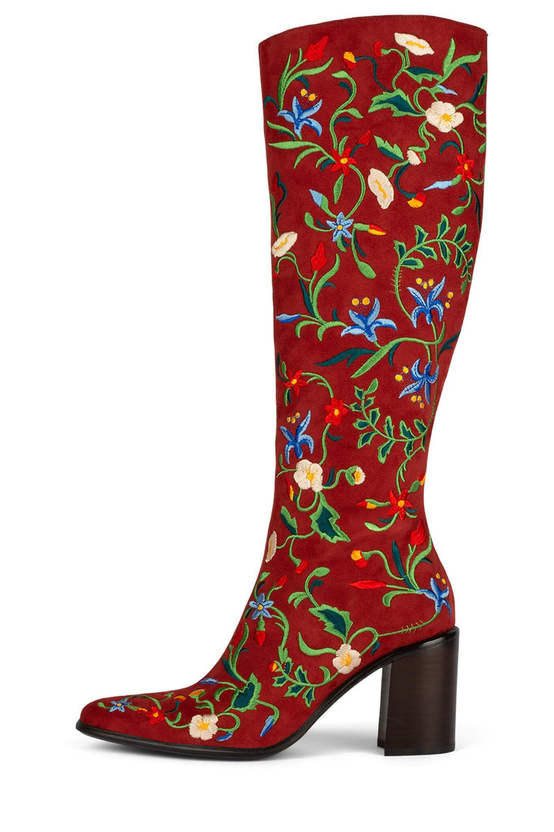 Jeffrey Campbell Anit-Kem-2 Women's Knee High Boots Red | SYAPHDI-28