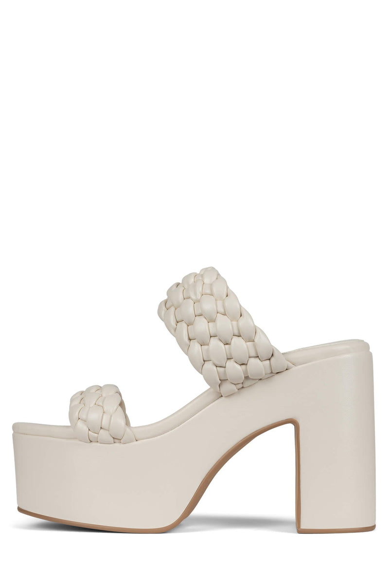 Jeffrey Campbell Bamba Women's Platform Sandals White | USVBERC-28