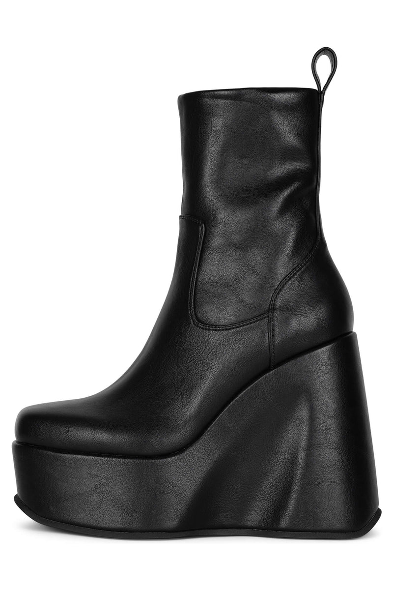 Jeffrey Campbell Big-Block Women's Platform Boots Black | DOSMTFI-30