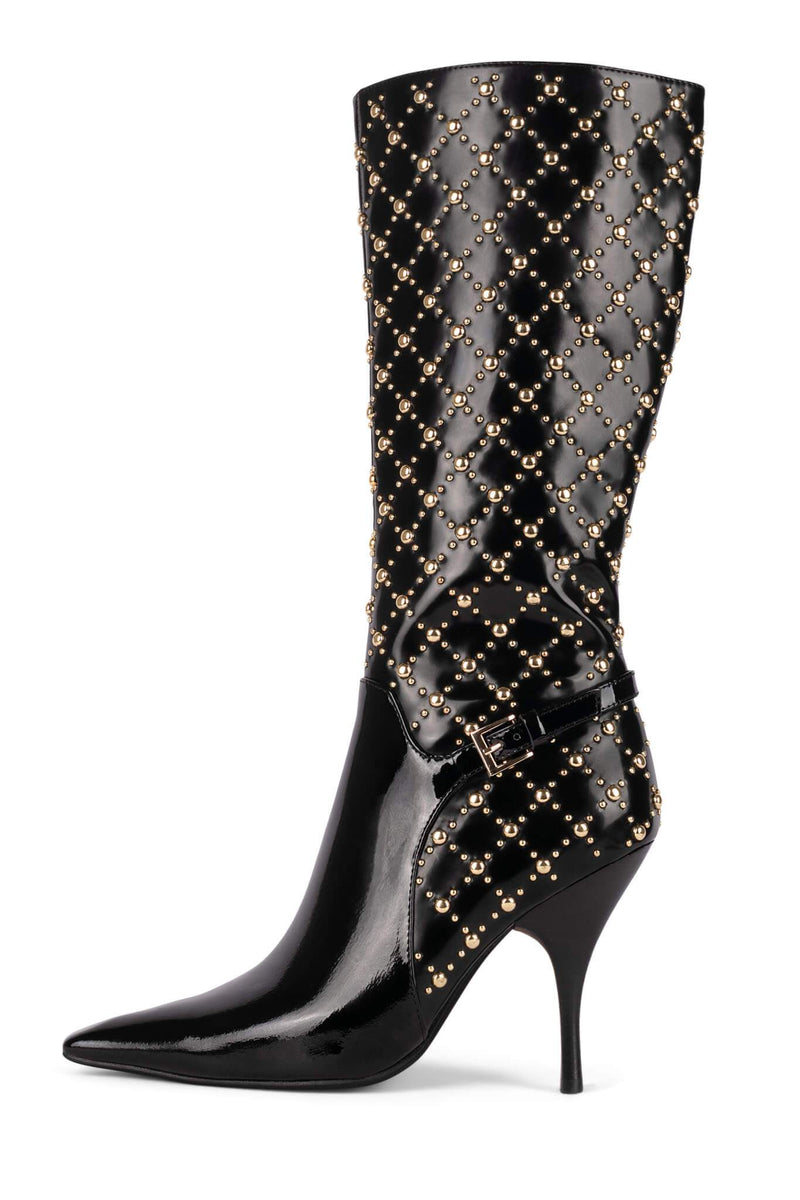 Jeffrey Campbell Bissee-St Women's Knee High Boots Black | ZWYUOID-03