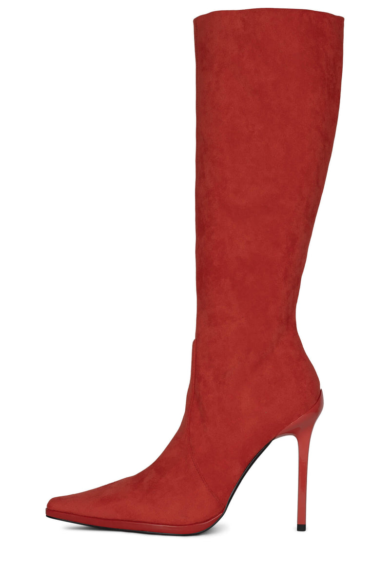 Jeffrey Campbell Charybdis Women's Knee High Boots Red | JOSQEIY-25