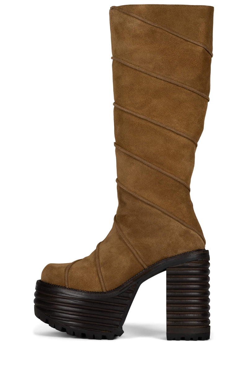 Jeffrey Campbell Cherrypie Women's Platform Boots Brown | QPIZSAJ-23