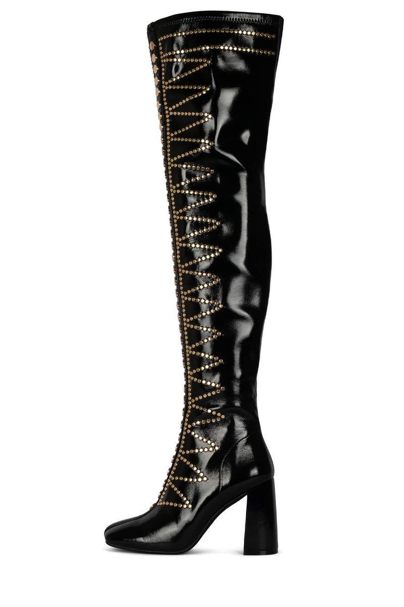 Jeffrey Campbell Ciena-St Women's Knee High Boots Black | JSQOUWL-65