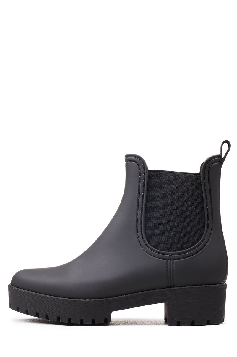 Jeffrey Campbell Cloudy Women's Rain Boots Black | JHRPUAD-18