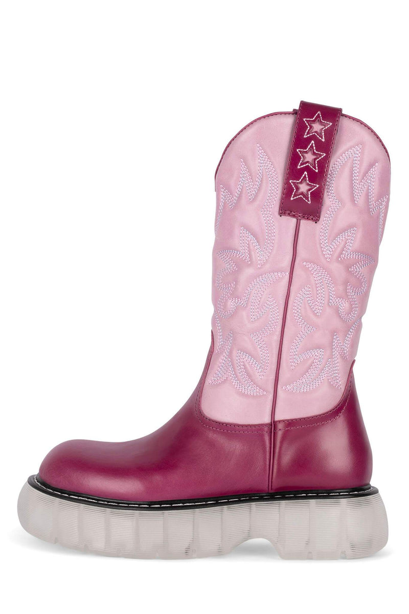 Jeffrey Campbell Cowboy Women's Rain Boots Purple | QNLOYIE-37