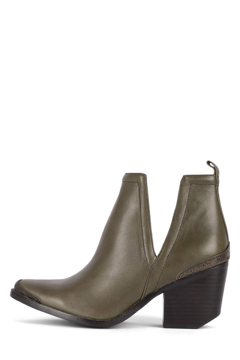 Jeffrey Campbell Cromwell Women's Western Boots Olive Dark | UQSEKZP-41