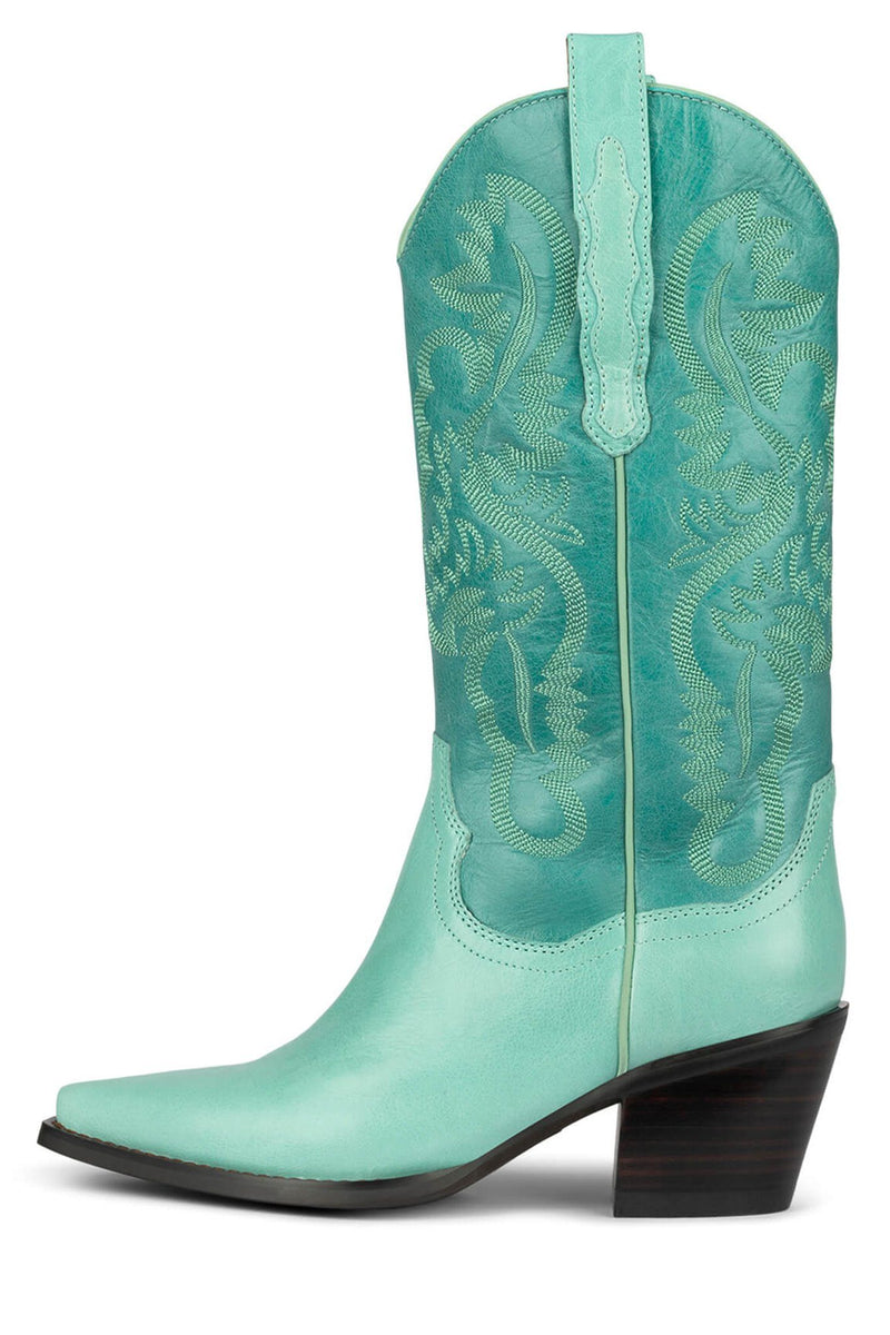 Jeffrey Campbell Dagget-Cb Women's Western Boots Turquoise | DFZQPWM-96