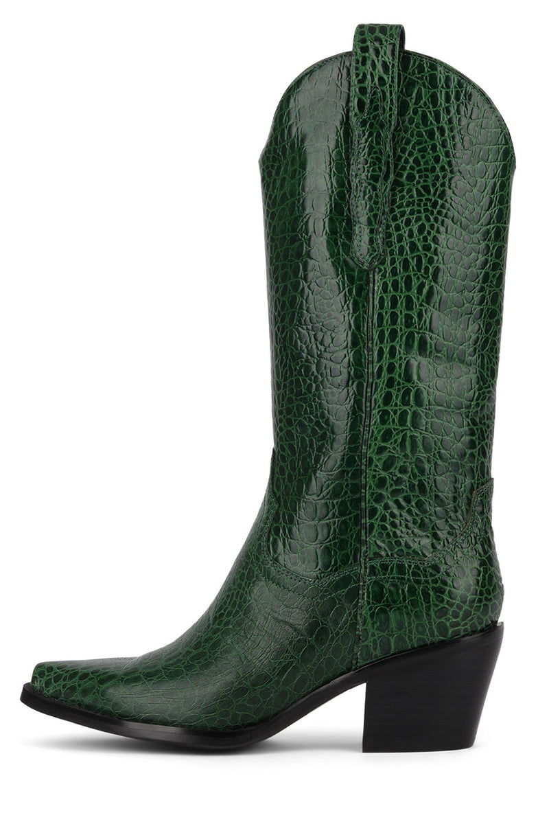 Jeffrey Campbell Dagget Women's Western Boots Green | HULAETG-89