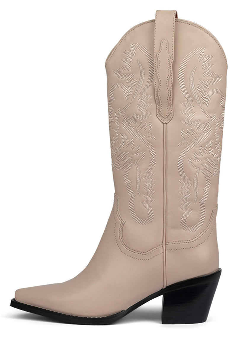 Jeffrey Campbell Dagget Women's Western Boots Beige | JSNLTEH-61