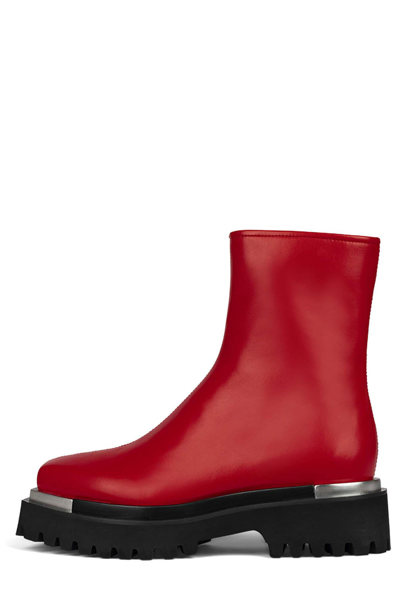 Jeffrey Campbell Devout Women's Platform Boots Red | VHCKNWR-15