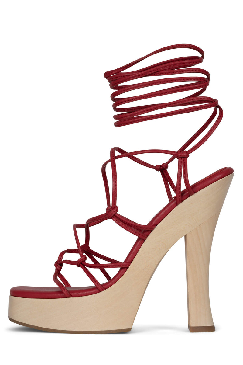 Jeffrey Campbell Dhawn Women's Platform Sandals Red | HGFMOBD-58