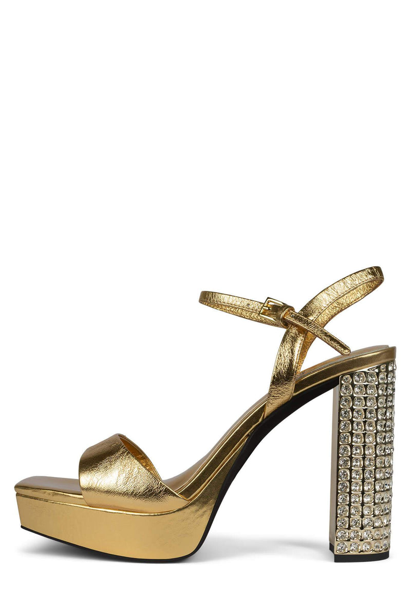 Jeffrey Campbell Dias Women's Platform Sandals Gold | HBZWGQL-86