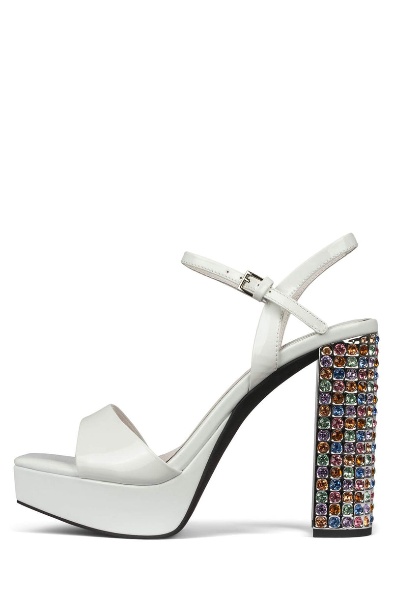 Jeffrey Campbell Dias Women's Platform Sandals White | MRGHBDZ-23