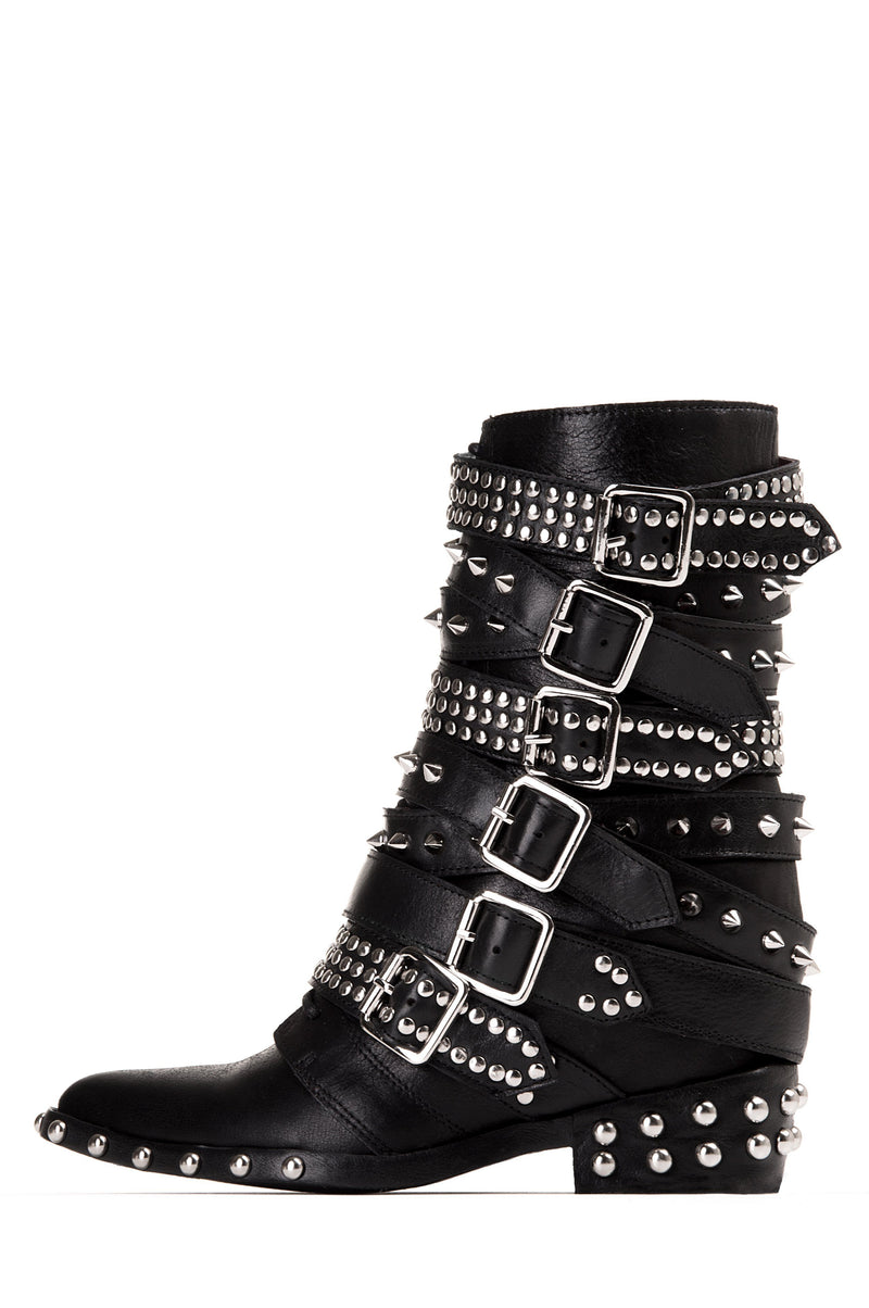 Jeffrey Campbell Draco-Stud Women's Ankle Boots Black | JRHIBMA-12