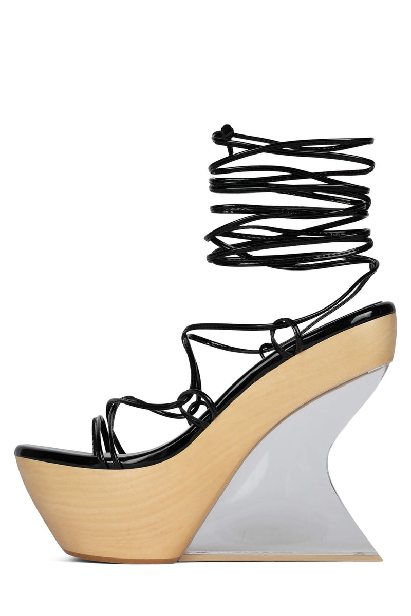 Jeffrey Campbell Droid Women's Platform Sandals Black | WCKOJVU-05