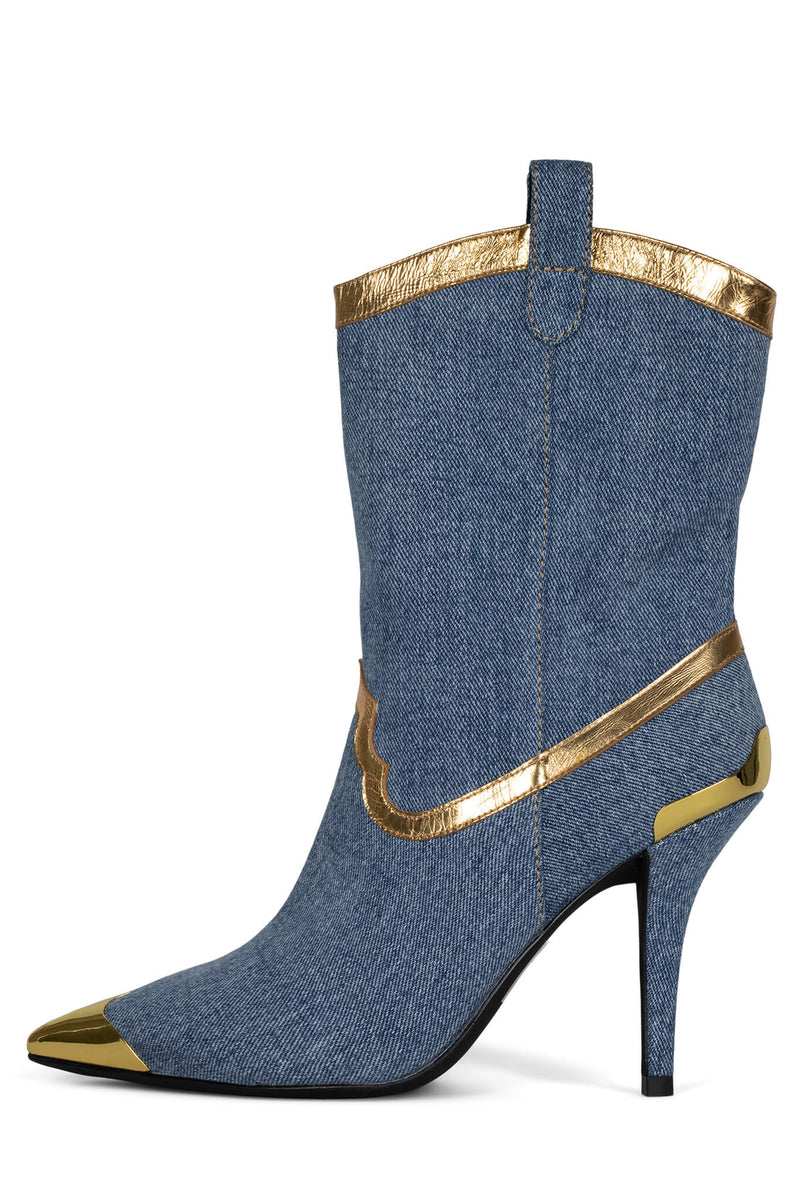 Jeffrey Campbell El-Paso Women's Ankle Boots Blue | CVEPZTS-41