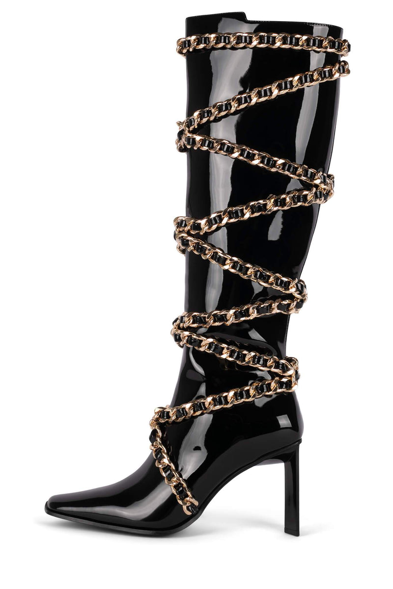 Jeffrey Campbell Elodie-Ch Women's Knee High Boots Black | PAEJIRL-21