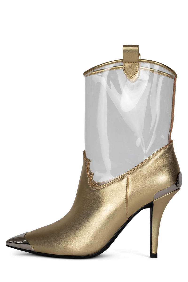 Jeffrey Campbell Elpaso-V Women's Ankle Boots Gold | ALEQJGR-91