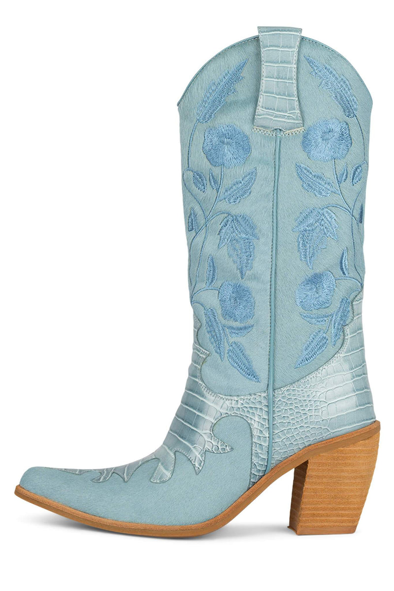 Jeffrey Campbell En-Guard-F Women's Western Boots Light Blue | PJYGZBL-41