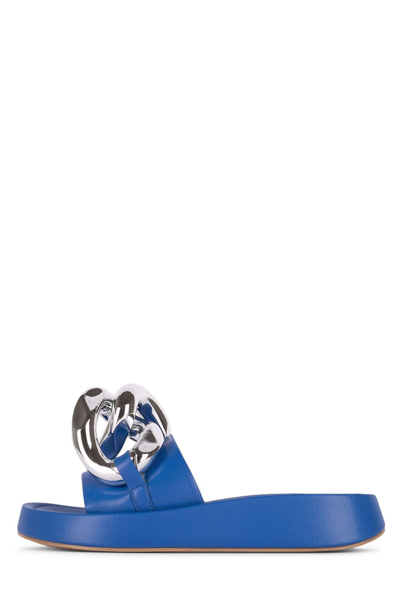 Jeffrey Campbell Epirus Women's Flat Sandals Blue | GIBWXYD-60