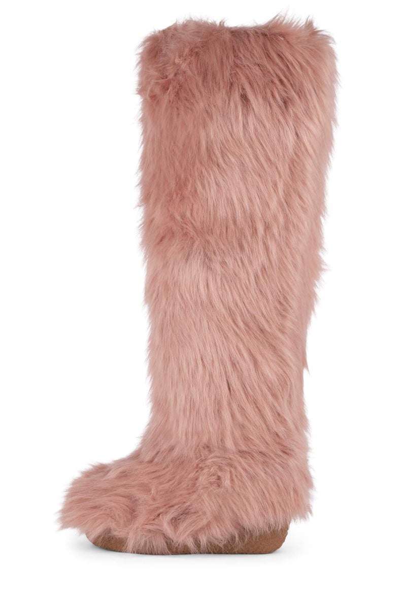 Jeffrey Campbell Fluffy-Ok Women's Knee High Boots Pink | AZUWHXI-90