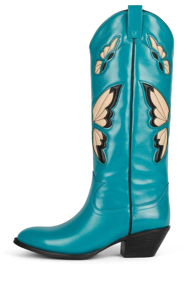 Jeffrey Campbell Fly-Away Women's Knee High Boots Blue | CPNBXYO-90