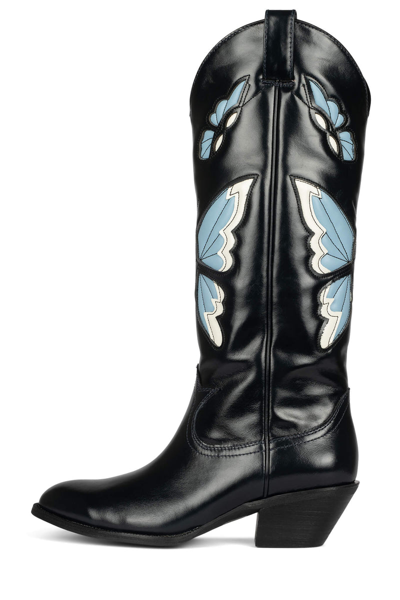 Jeffrey Campbell Fly-Away Women's Western Boots Navy | QVXATBW-39