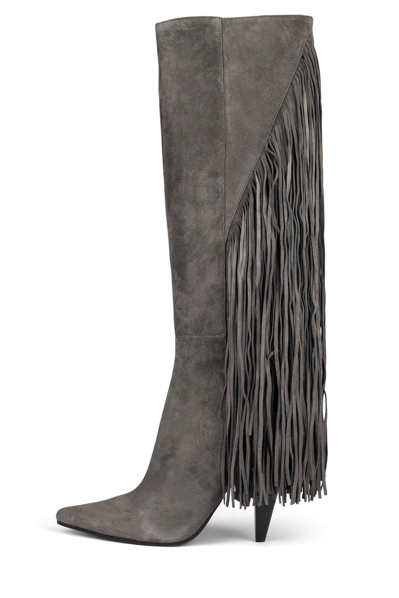 Jeffrey Campbell Galloping Women's Knee High Boots Grey | NLUHEWJ-69