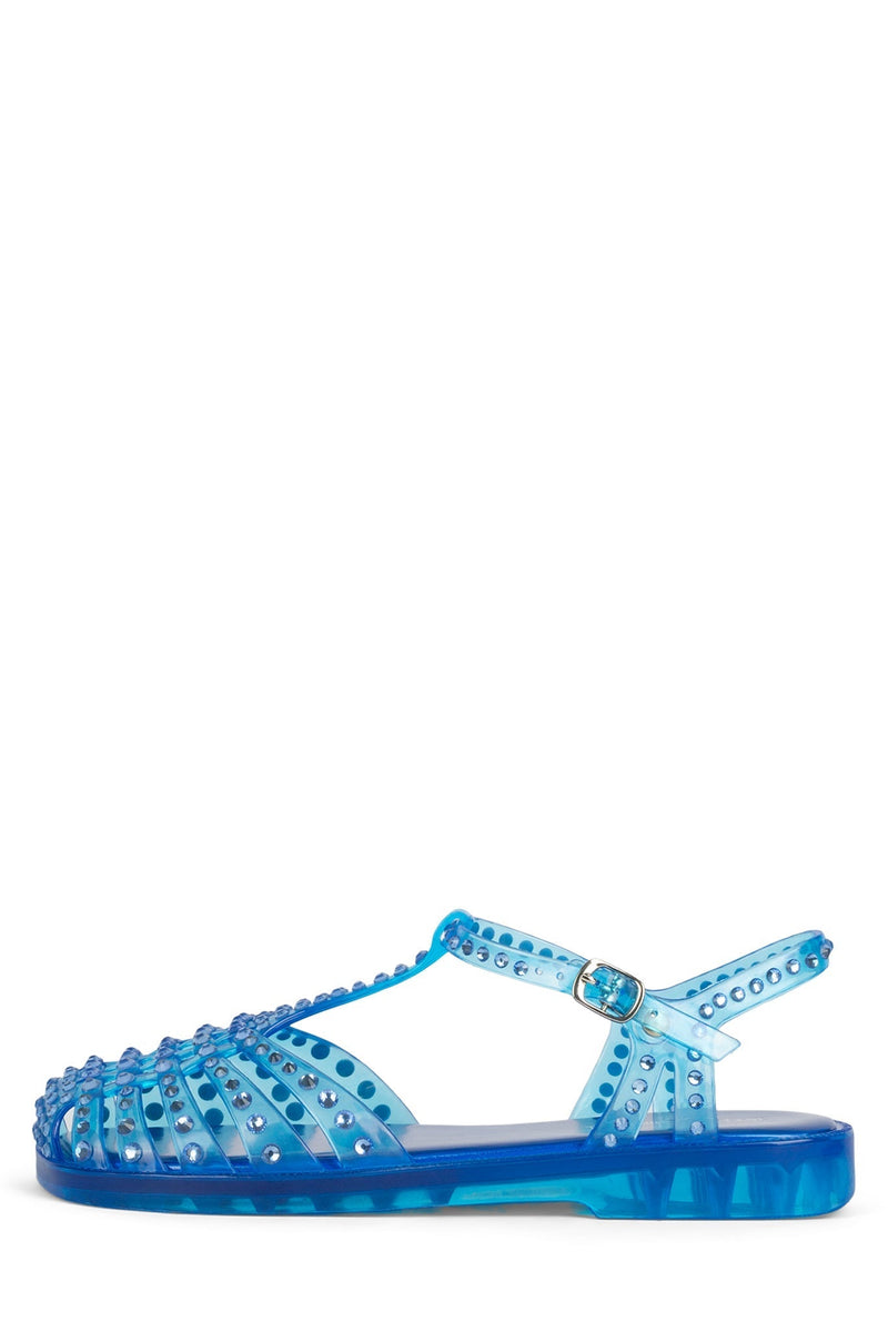 Jeffrey Campbell Gelly-J2 Women's Flat Sandals Light Blue | RYOLUWS-29