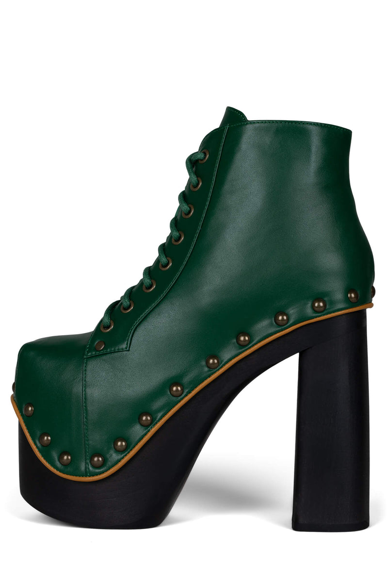 Jeffrey Campbell Giantlita Women's Platform Boots Green | MWHXGVB-97