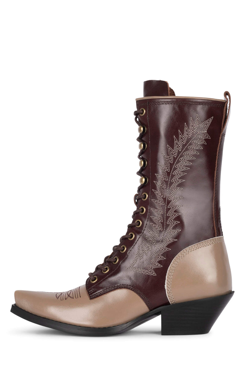 Jeffrey Campbell Gitty-Up Women's Ankle Boots Brown | XLGQEHY-65