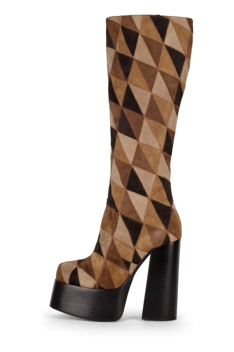 Jeffrey Campbell Hey-Joe-Pw Women's Knee High Boots Brown | WKLYDEF-73