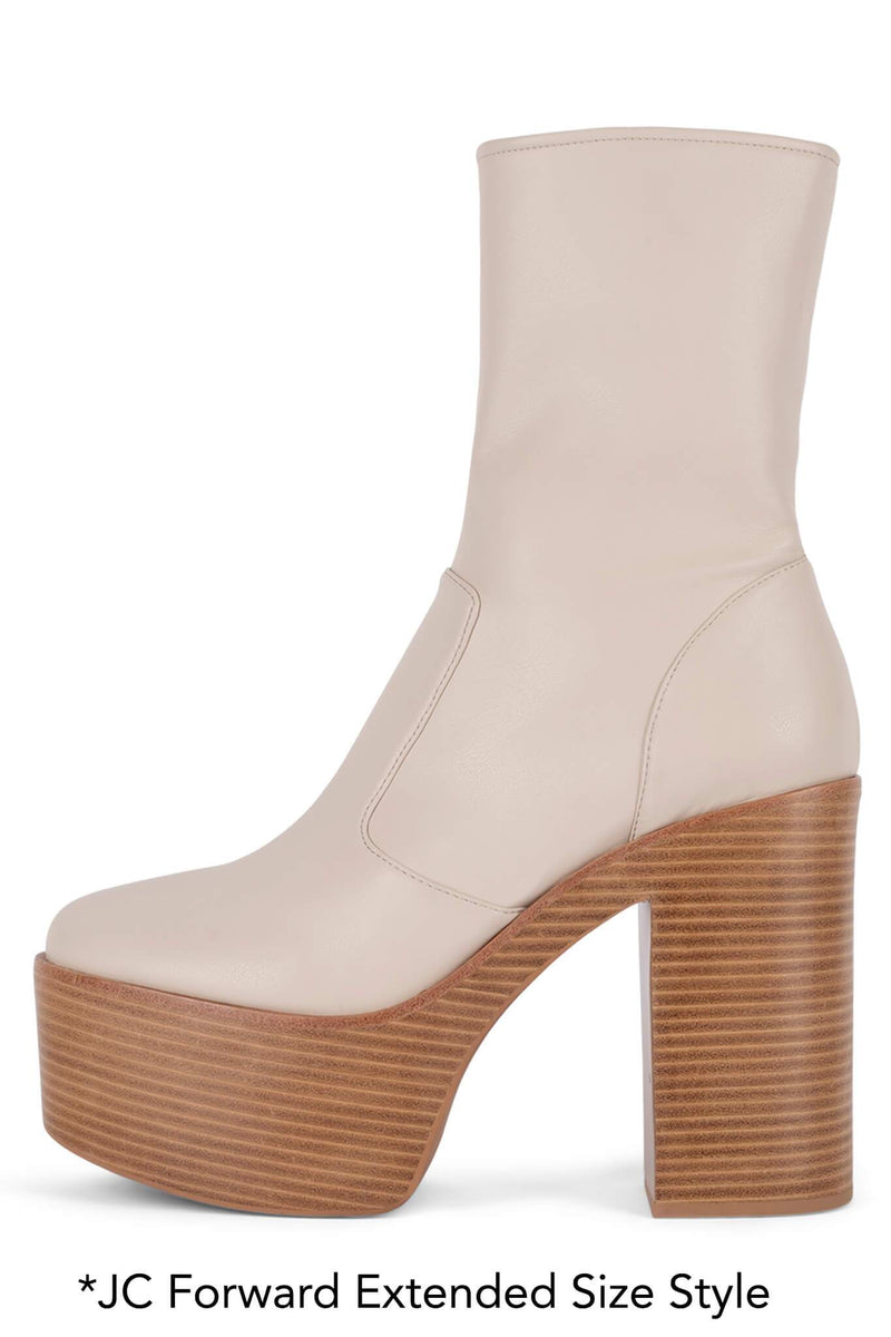 Jeffrey Campbell Hi-Roller Women's Platform Boots Beige | AJCWTNQ-62