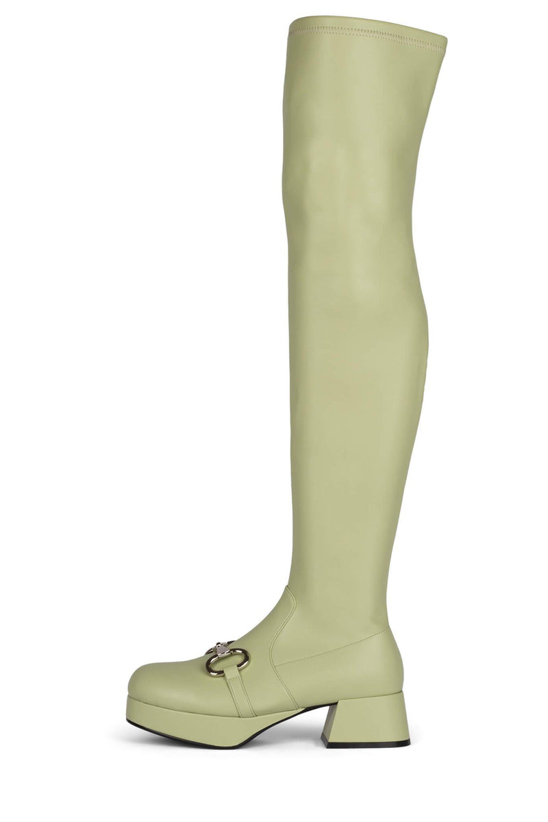 Jeffrey Campbell High-Skool Women's Knee High Boots Mint | YATFWKD-08