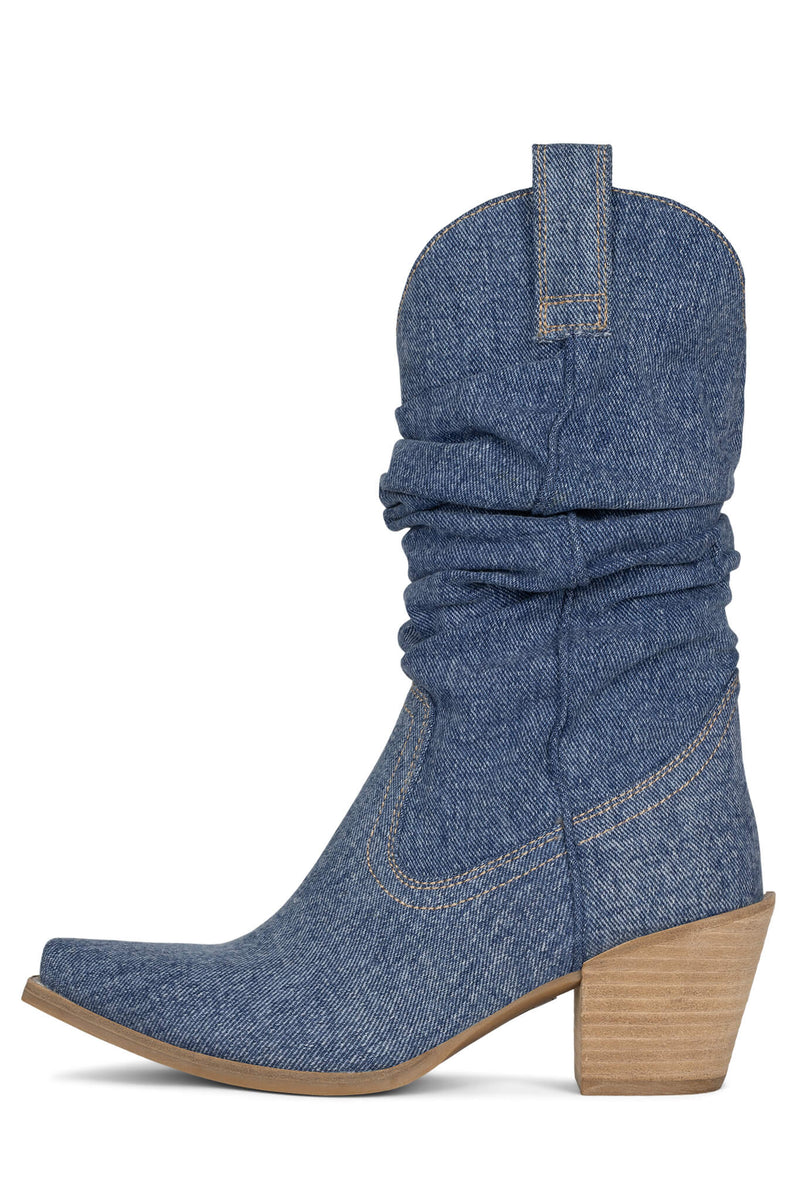 Jeffrey Campbell Hip-Slap Women's Western Boots Blue | YXZDBHF-64