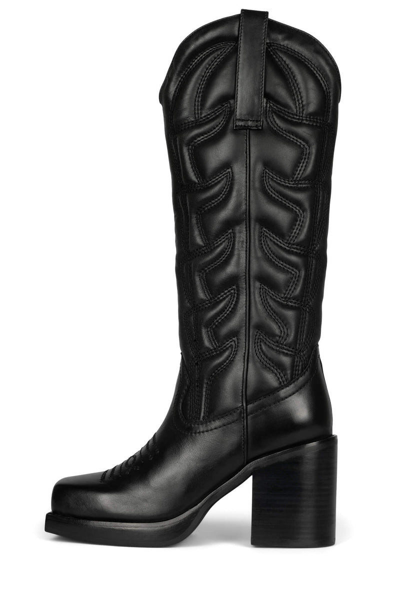 Jeffrey Campbell Hokeypokey Women's Knee High Boots Black | KPVQHSI-59