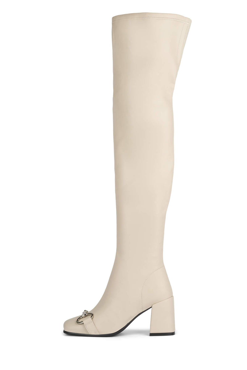 Jeffrey Campbell Hotlava-Bt Women's Knee High Boots White | GRXUCIF-61