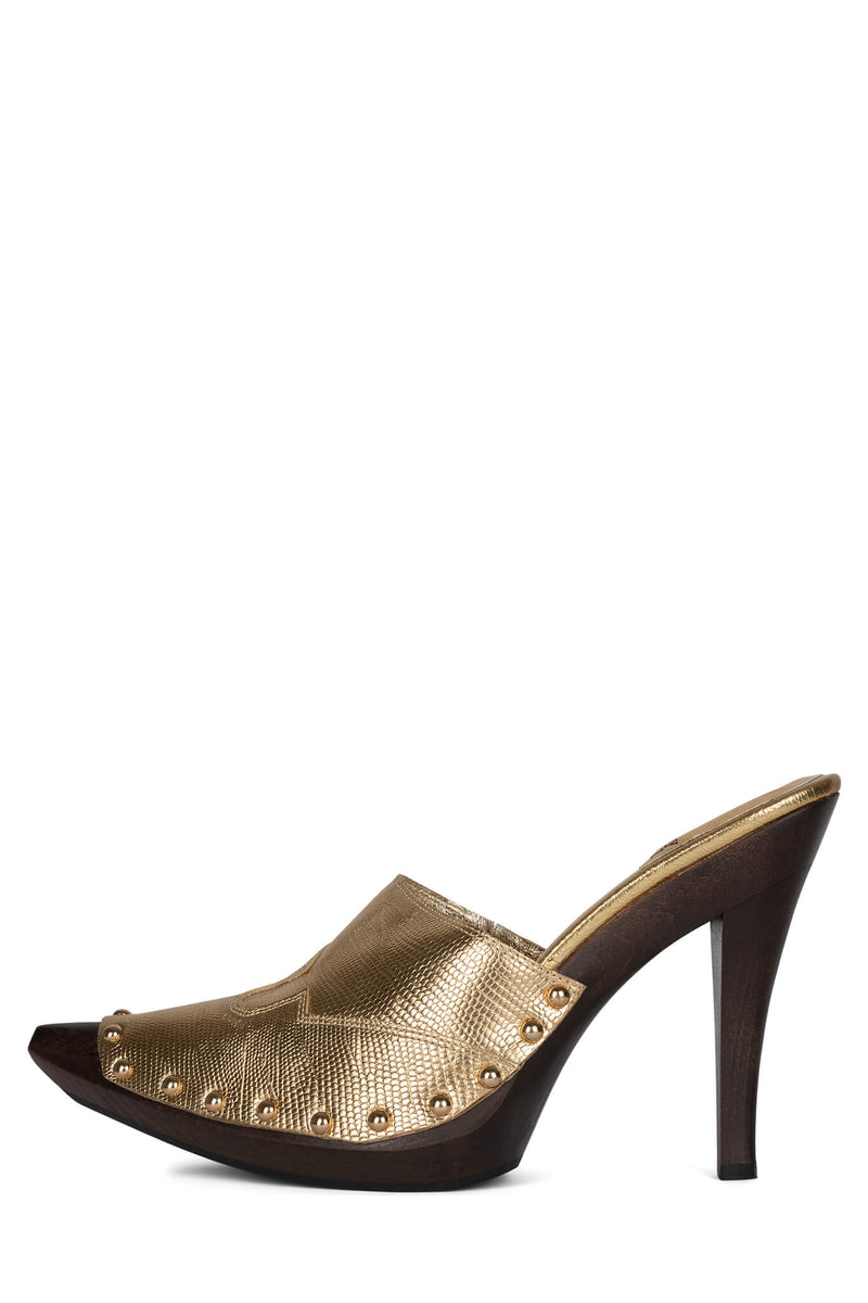 Jeffrey Campbell Jayde Women's Western Boots Gold | YRQVETP-30