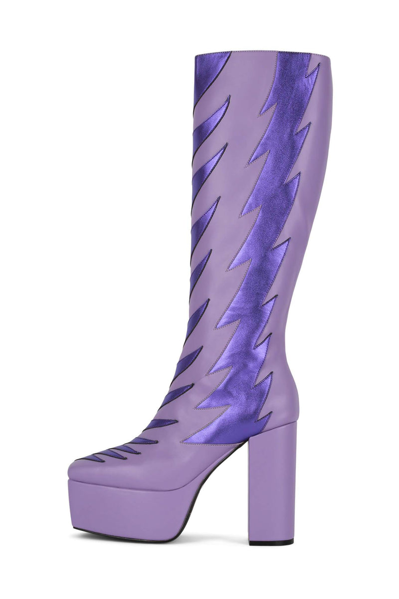 Jeffrey Campbell Kiss-This Women's Knee High Boots Purple | BFPZLGA-32