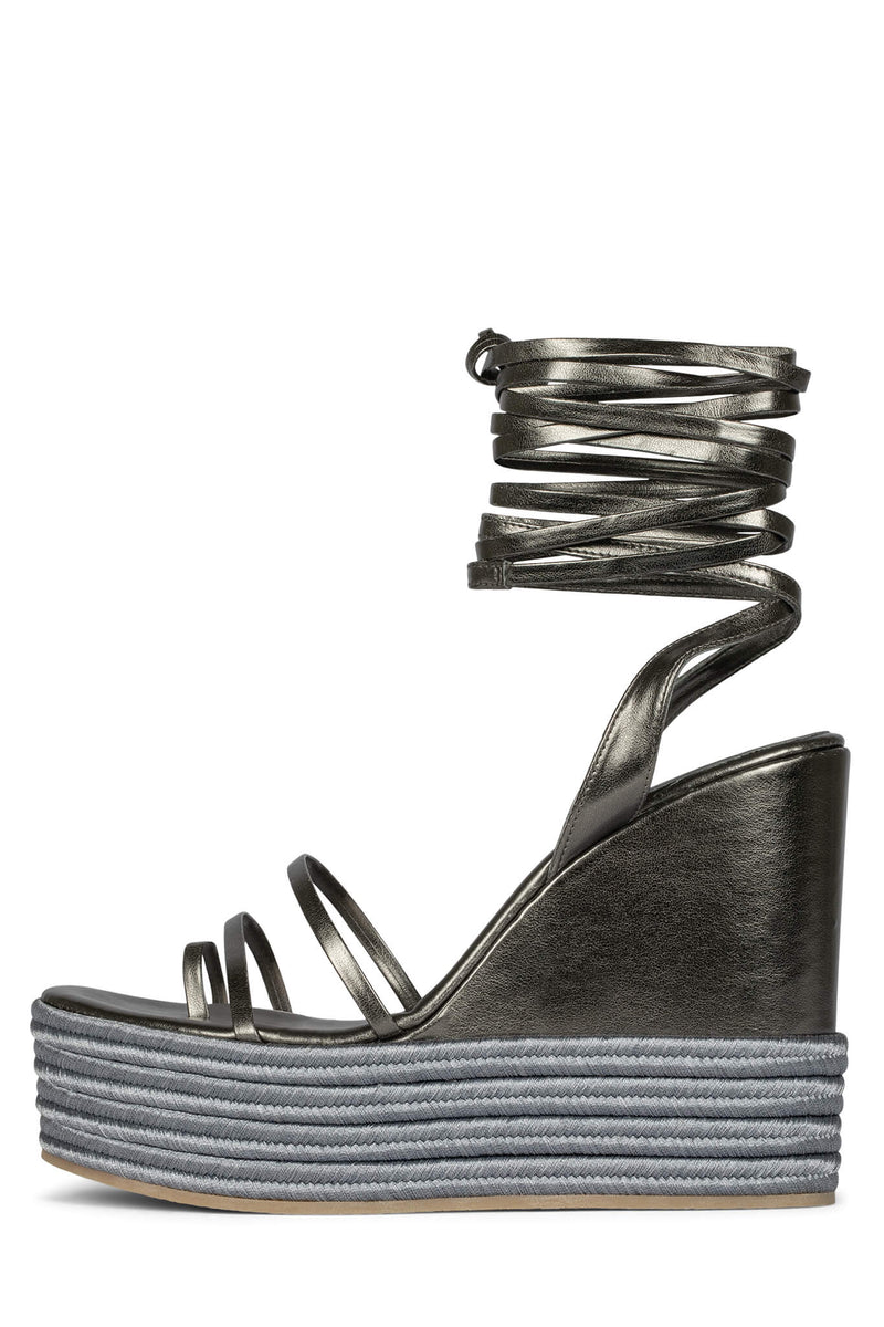 Jeffrey Campbell Layered Women's Platform Sandals Grey | NKCAHQP-01