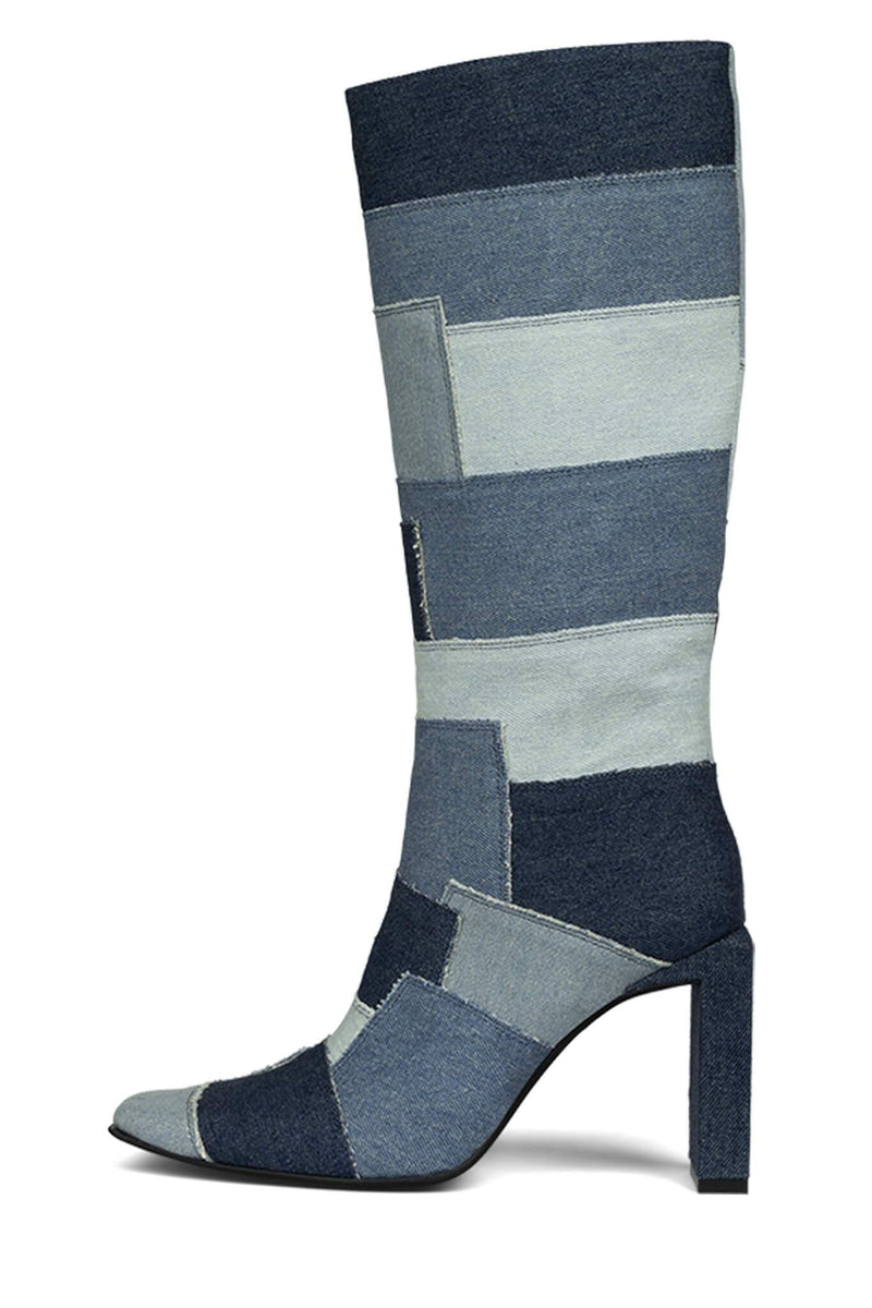 Jeffrey Campbell Lightspeed Women's Knee High Boots Blue | YELQDJV-30