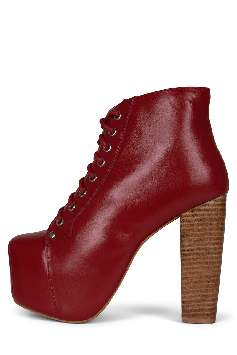 Jeffrey Campbell Lita Women's Platform Boots Red | KQGUYPV-68