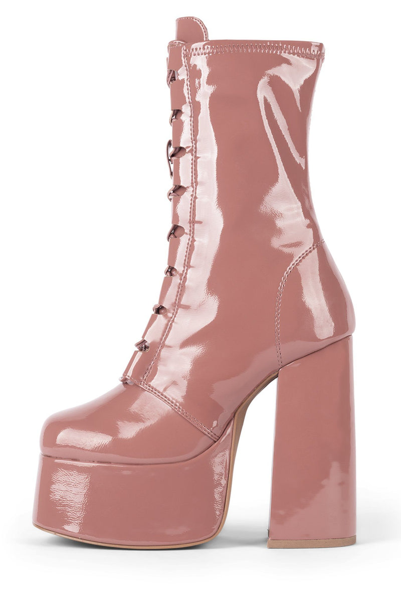 Jeffrey Campbell Lucious Women's Platform Boots Dark Rose | AFHEWCU-17