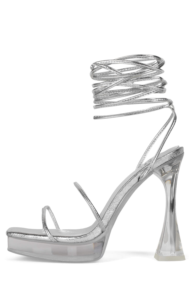 Jeffrey Campbell Madonna-Cl Women's Platform Sandals Silver | IZJPXHW-47