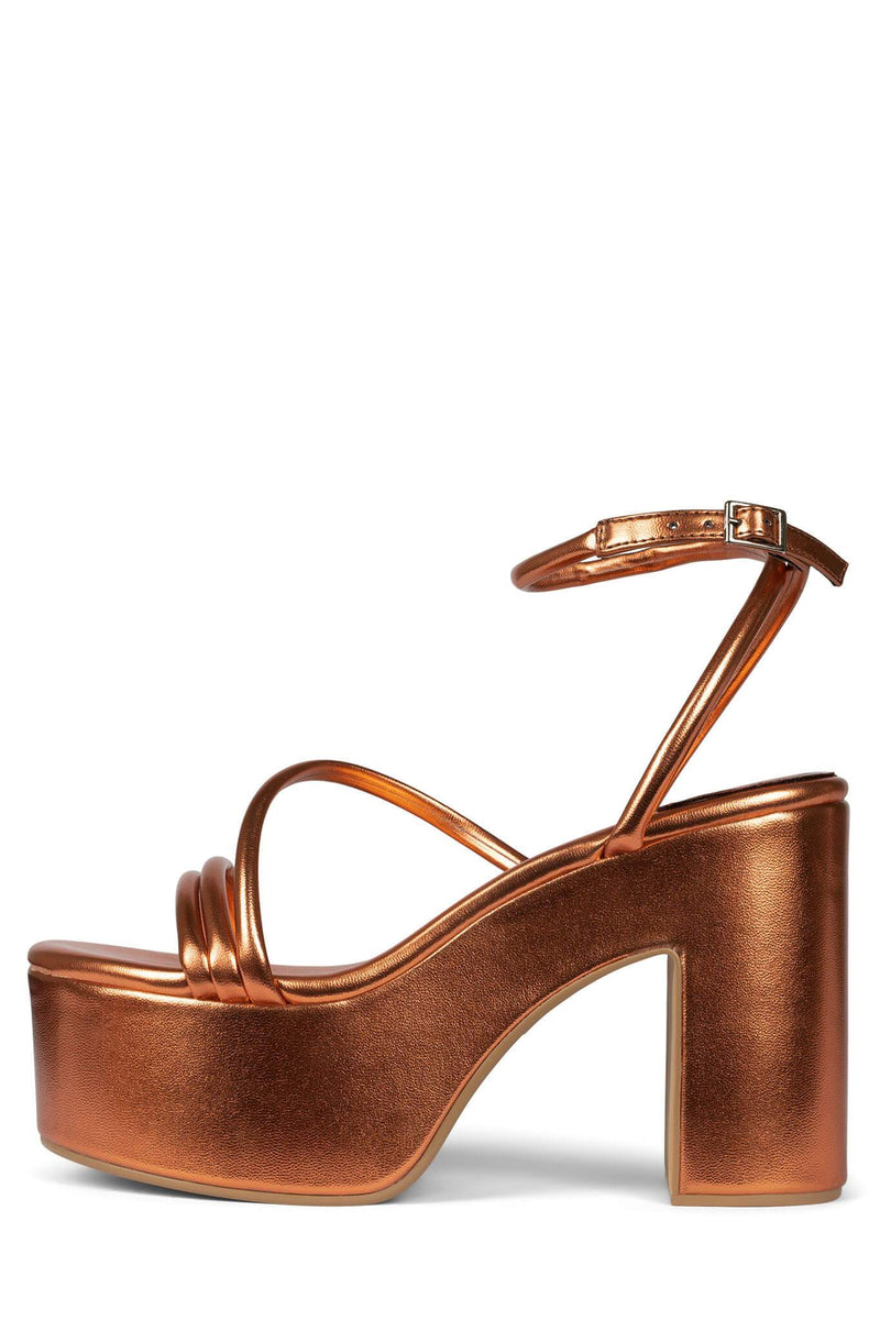 Jeffrey Campbell Mamba Women's Platform Sandals Rose Gold | EJVGUKL-32